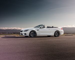 Превью обои bmw, m6, convertible, вид сбоку