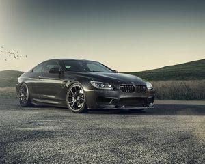 Превью обои bmw, m6, gts, f13, vorsteiner, черный, стиль, авто