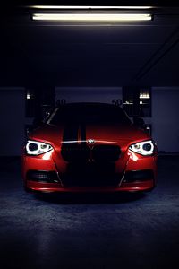 Превью обои bmw m performance, bmw, красный, вид спереди