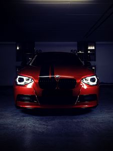 Превью обои bmw m performance, bmw, красный, вид спереди