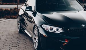 Превью обои bmw, машина, черный