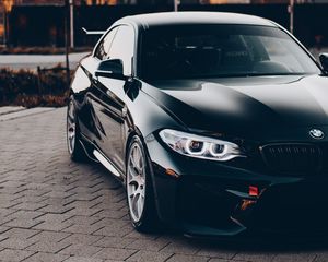 Превью обои bmw, машина, черный