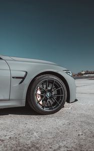 Превью обои bmw, машина, колесо, серый
