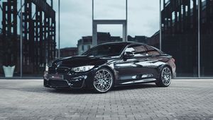 Превью обои bmw, машина, спорткар, черный