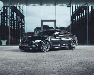 Превью обои bmw, машина, спорткар, черный