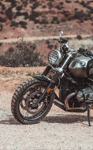 Превью обои bmw, мотоцикл, байк, вид сбоку, колесо