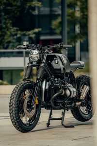 Превью обои bmw, мотоцикл, байк, вид спереди, фара