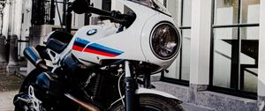 Превью обои bmw, мотоцикл, байк, белый