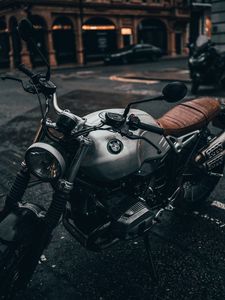 Превью обои bmw, мотоцикл, байк, серый