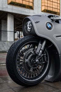Превью обои bmw, мотоцикл, байк, серый, тюнинг, мото