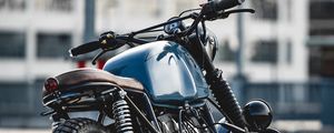 Превью обои bmw r80, bmw, мотоцикл, байк, синий, вид сбоку