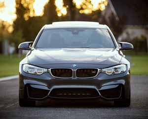 Превью обои bmw, вид спереди, авто