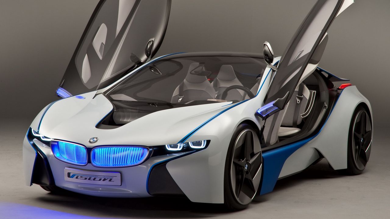 Обои bmw, vision, efficientdynamics, концепт, вид спереди