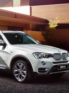 Превью обои bmw, x3, f25, белый, вид сбоку