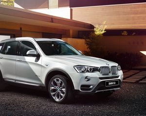 Превью обои bmw, x3, f25, белый, вид сбоку