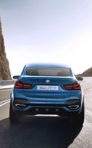 Превью обои bmw, x4, концепт, вид сзади, поворот