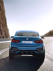 Превью обои bmw, x4, концепт, вид сзади, поворот