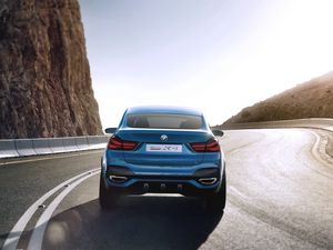 Превью обои bmw, x4, концепт, вид сзади, поворот