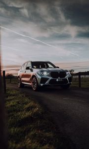 Превью обои bmw x5, bmw, автомобиль, внедорожник, серый