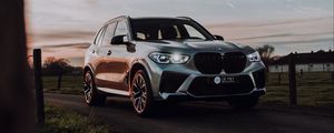 Превью обои bmw x5, bmw, автомобиль, внедорожник, серый