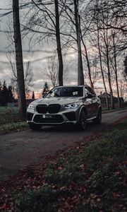 Превью обои bmw x5, bmw, автомобиль, серый, внедорожник