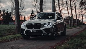 Превью обои bmw x5, bmw, автомобиль, серый, внедорожник