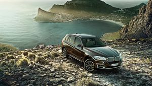 Превью обои bmw x5, новинка, bmw, авто, горы, вид сбоку