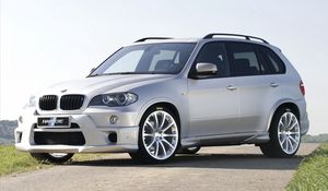 Превью обои bmw x5, серый, авто