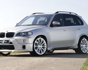 Превью обои bmw x5, серый, авто