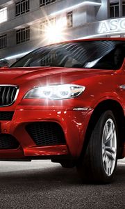 Превью обои bmw x6, bmw, красный, вид сбоку