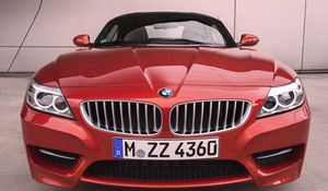 Превью обои bmw z4, 2014, bmw, красный, передний бампер