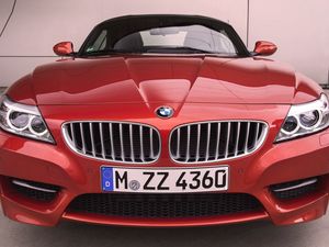 Превью обои bmw z4, 2014, bmw, красный, передний бампер