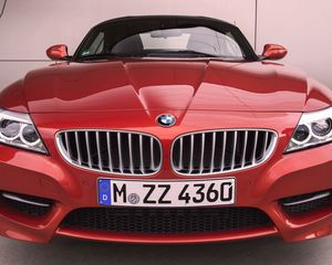 Превью обои bmw z4, 2014, bmw, красный, передний бампер