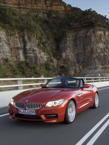 Превью обои bmw, z4, кабриолет, поворот