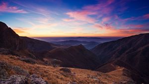 Превью обои болгария, балканы, горы, небо, закат