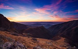 Превью обои болгария, балканы, горы, небо, закат