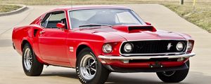 Превью обои boss, muscle car, ford, 1969, форд, red, 429, mustang