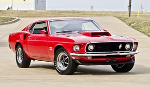 Превью обои boss, muscle car, ford, 1969, форд, red, 429, mustang