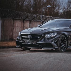 Превью обои brabus s-class, brabus, авто, черный