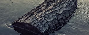 Превью обои бревно, вода, солнце, закат, отражение