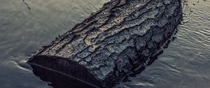 Превью обои бревно, вода, солнце, закат, отражение