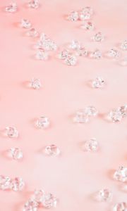 Превью обои бриллианты, драгоценности, кристаллы, розовый