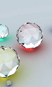 Превью обои бриллианты, форма, отражение, поверхность