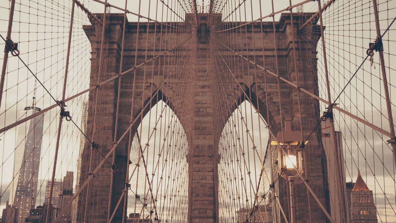 Обои бруклин, нью-йорк, мост, архитектура
