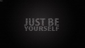 Превью обои будь собой, just be yourself, слова, фраза