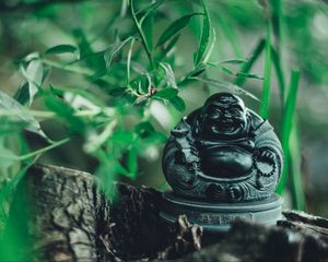 Превью обои будда, буддизм, статуэтка, счастье