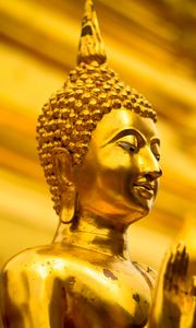 Превью обои будда, статуя, буддизм, религия, таиланд
