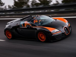 Превью обои bugatti, grand sport, roadster, vitesse, wrc edition, veyron