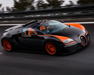 Превью обои bugatti, grand sport, roadster, vitesse, wrc edition, veyron