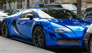 Превью обои bugatti, стиль, синий, дизайн